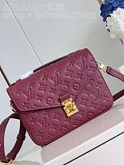 Louis Vuitton Pochette Métis Monogram Red Leather Bag - 1