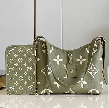 Louis Vuitton CarryAll PM Green Leather Bag M46288 