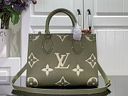 Louis Vuitton Onthego PM Green Leather Bag - 1