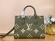 Louis Vuitton Onthego PM Green Leather Bag - 3