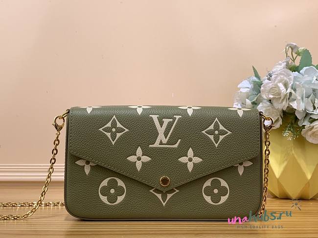 Louis Vuitton Pochette Felicie Green Bag - 1