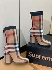 Burberry Knitted Check Boots - 4