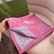  Gucci GG pink patterned scarf - 1