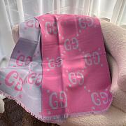  Gucci GG pink patterned scarf - 3