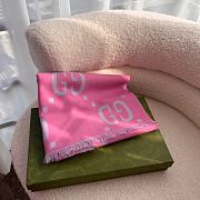  Gucci GG pink patterned scarf - 2