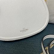 Valentino Vsling white grainy calfskin shoulder bag  - 2