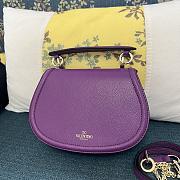 Valentino Vsling purple grainy calfskin shoulder bag - 4