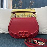 Valentino Vsling red grainy calfskin shoulder bag - 1