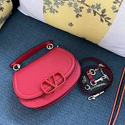 Valentino Vsling red grainy calfskin shoulder bag - 3