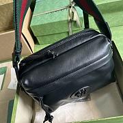 Gucci tonal double G black shoulder bag - 3