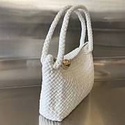 Bottega Veneta Tosca white intreccio leather shoulder bag - 5