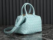 Bottega Veneta Bauletto medium blue brown leather bag - 4