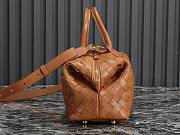 Bottega Veneta Bauletto medium brown leather bag - 4