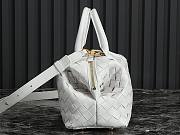 Bottega Veneta Bauletto medium white leather bag - 6