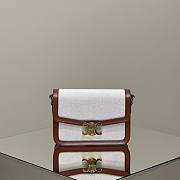 Celine Triomphe crochet embroidery natural bag - 2