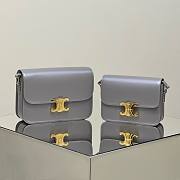 Celine Triomphe crochet embroidery gray bag - 1