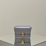 Celine Triomphe crochet embroidery gray bag - 5