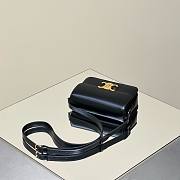 Celine Triomphe crochet embroidery black bag - 2