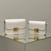 Celine Triomphe crochet embroidery white bag - 1