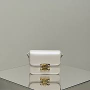 Celine Triomphe crochet embroidery white bag - 6