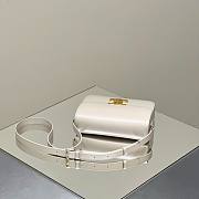 Celine Triomphe crochet embroidery white bag - 2