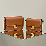 Celine Triomphe crochet embroidery brown bag - 1