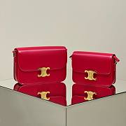 Celine Triomphe crochet embroidery red bag - 1