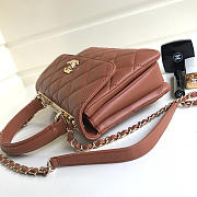 Chanel Trendy Cc Flap Bag Dark Coffee Lambskin Bag - 4