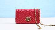 Gucci GG Marmont Red Leather Bag - 1