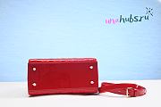 Dior Lady medium red patent leather 24cm bag  - 5