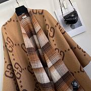 GUCCI Wool Reversible Tartan Cape - 5