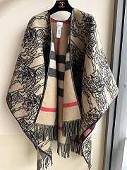 Burberry Beige Wool Equestrian Cape  - 1