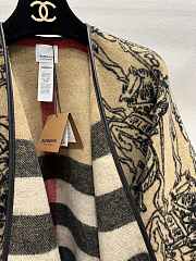 Burberry Beige Wool Equestrian Cape  - 2