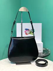 Prada Cleo Brushed Black Leather Shoulder Bag - 5