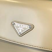 Prada Cleo Brushed Beige Leather Shoulder Bag - 3