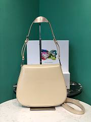 Prada Cleo Brushed Beige Leather Shoulder Bag - 5