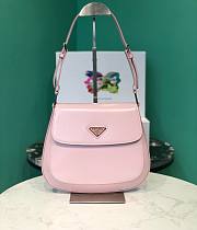 Prada Cleo Brushed Pink Leather Shoulder Bag - 1