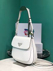 Prada Cleo Brushed White Leather Shoulder Bag - 3