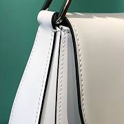 Prada Cleo Brushed White Leather Shoulder Bag - 4