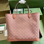 Gucci Ophidia Web-stripe GG pink supreme tote bag - 2