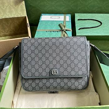 Gucci Ophidia messenger gray leather bag  