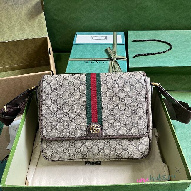 Gucci Ophidia messenger GG canvas leather bag - 1