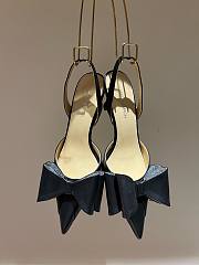 MACH & MACH Le Cadeau black satin slingback heels - 1