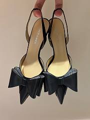 MACH & MACH Le Cadeau black satin slingback heels - 2