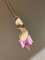 MACH & MACH Le Cadeau pink satin slingback heels  - 5