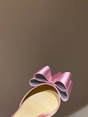 MACH & MACH Le Cadeau pink satin slingback heels  - 4