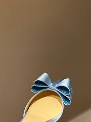 MACH & MACH Le Cadeau blue satin slingback heels - 4