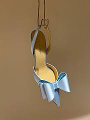 MACH & MACH Le Cadeau blue satin slingback heels - 5