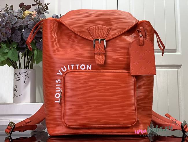 Louis Vuitton Montsouris Orange Backpack Bag - 1