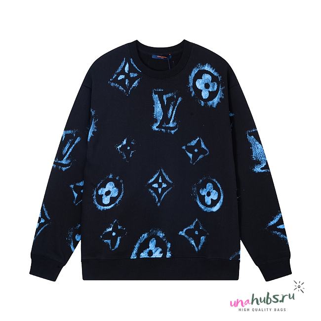 Louis Vuitton black lv logo sweater - 1